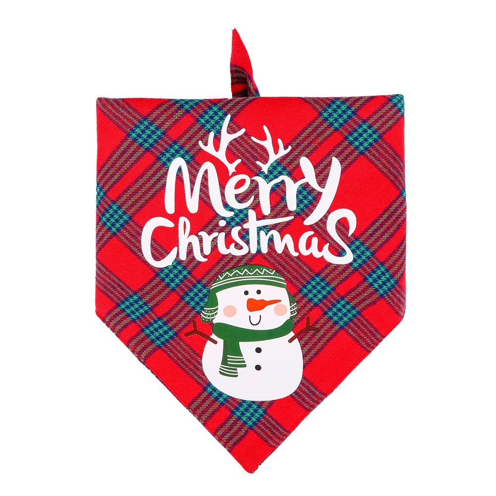 Stylish Christmas Dogs Bib Saliva Towel Pet Collar Scarf For Cat Dog Xams Decor Best Price