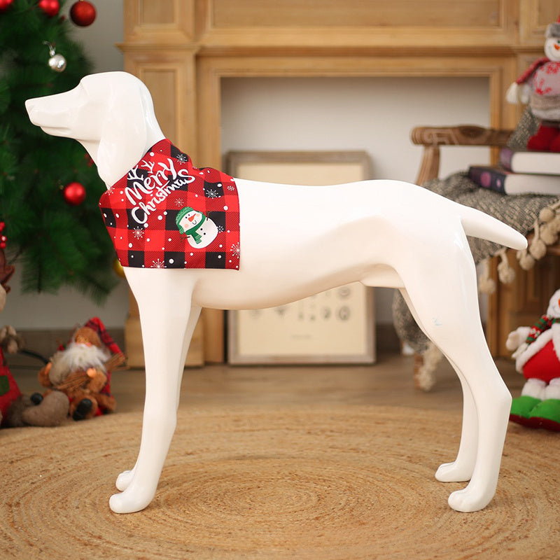 Stylish Christmas Dogs Bib Saliva Towel Pet Collar Scarf For Cat Dog Xams Decor Best Price