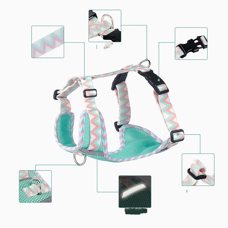 No-Pull Dog Harness with Reflective Stripes - Adjustable Vest Harness with Handle for Training & Walking