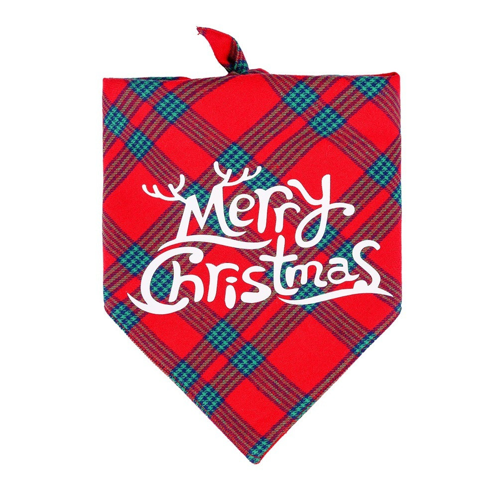 Stylish Christmas Dogs Bib Saliva Towel Pet Collar Scarf For Cat Dog Xams Decor Best Price