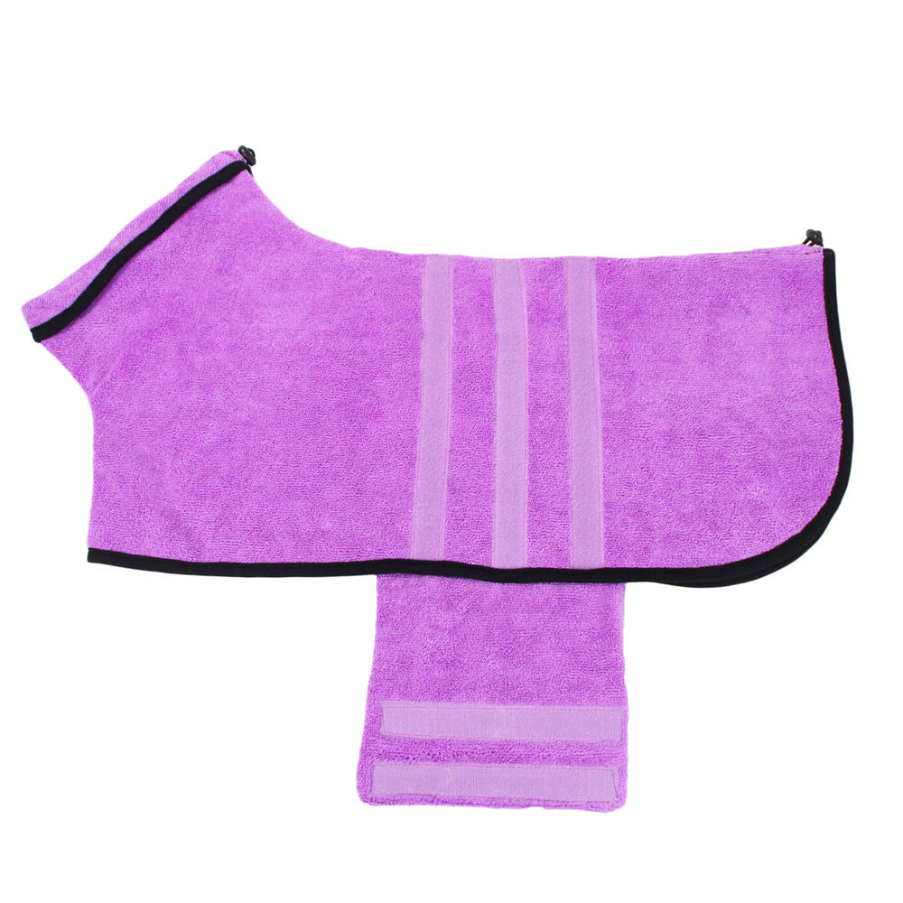 Multi Color Absorbent All Inclusive Pet Bathrobe