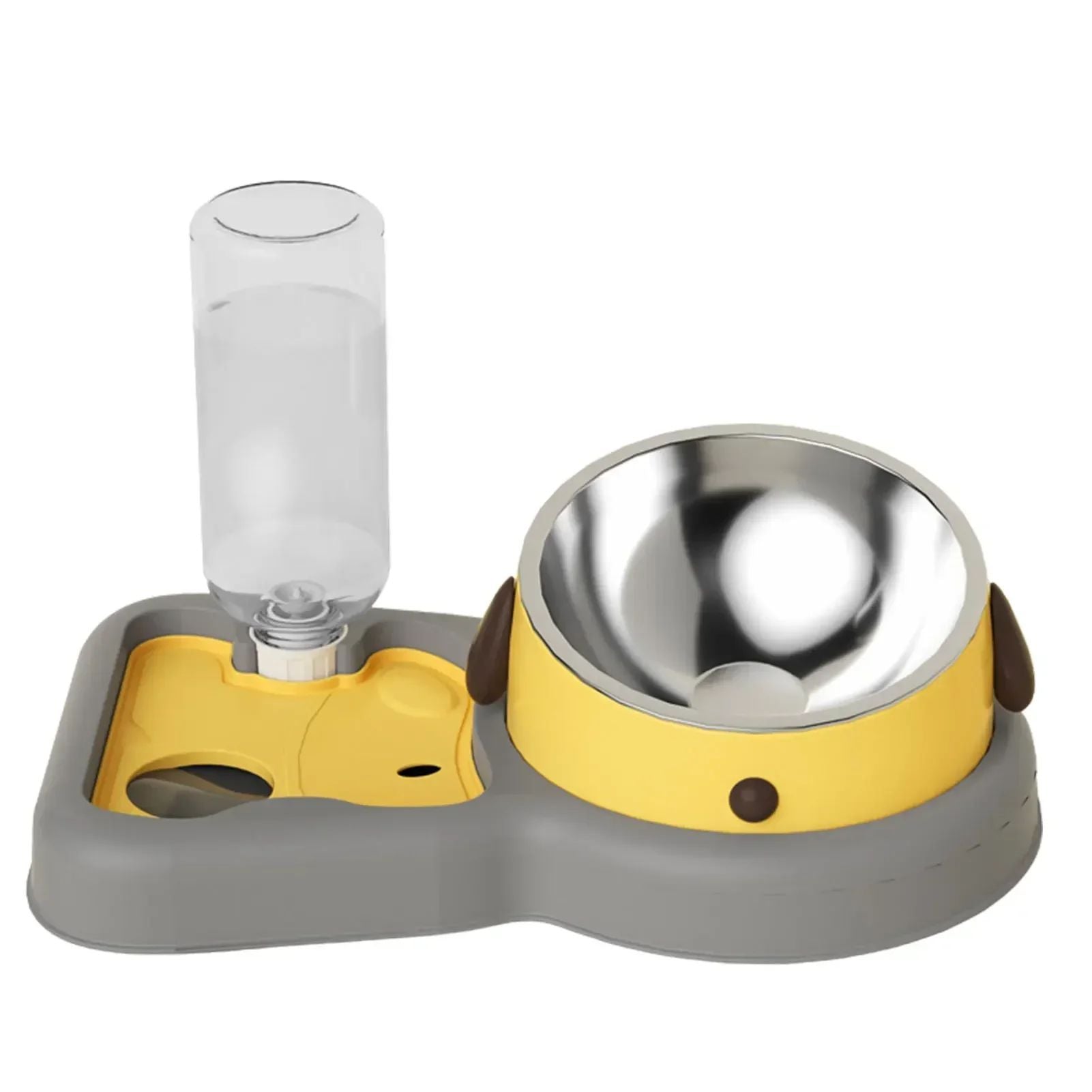 Pet Feeder Bowls Pet Feeder Water Bottle Set Pet Feeding Bowls And Drinkers 15-Degree Tilt Design Protect Cats Dogd Neck