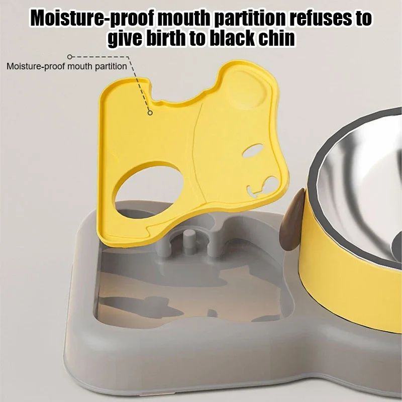 Pet Feeder Bowls Pet Feeder Water Bottle Set Pet Feeding Bowls And Drinkers 15-Degree Tilt Design Protect Cats Dogd Neck