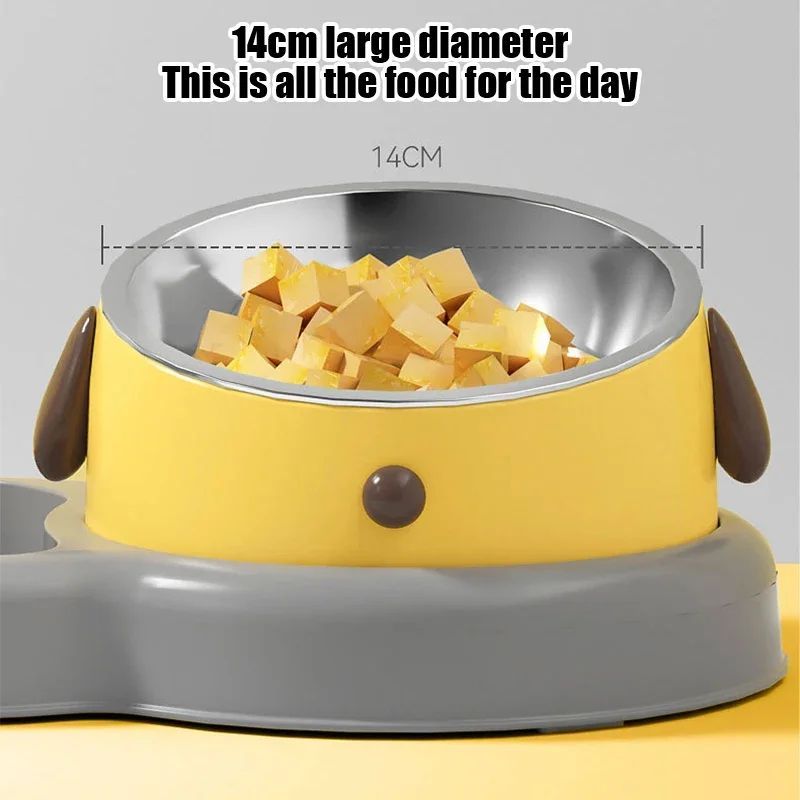 Pet Feeder Bowls Pet Feeder Water Bottle Set Pet Feeding Bowls And Drinkers 15-Degree Tilt Design Protect Cats Dogd Neck